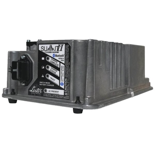 Side View: 650W SUMMIT SERIES II - 36-48V/13.5A switch mode (high frequency) industrial battery charger